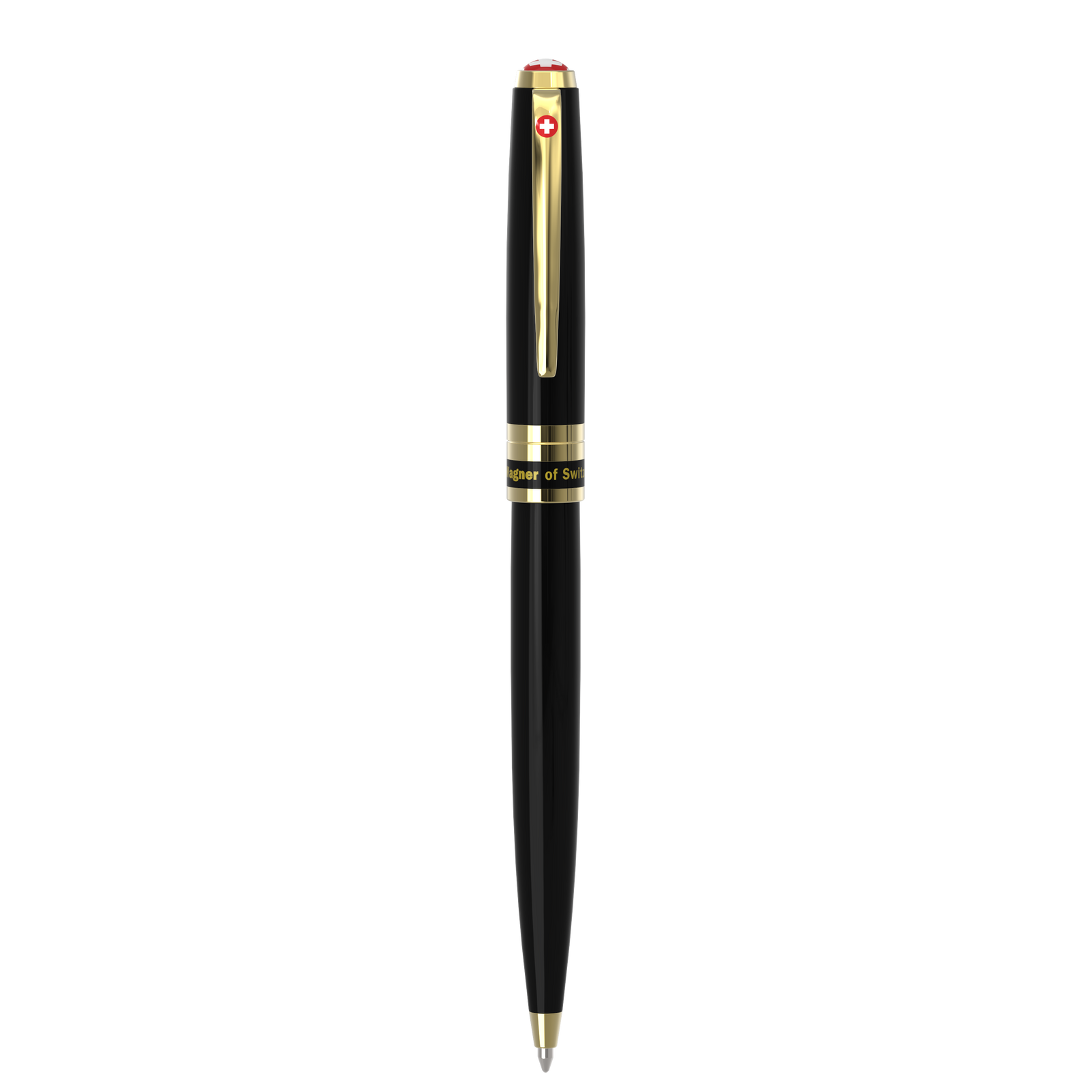 SWISS PEN ELEGANCE, black with 14 carat gold accents