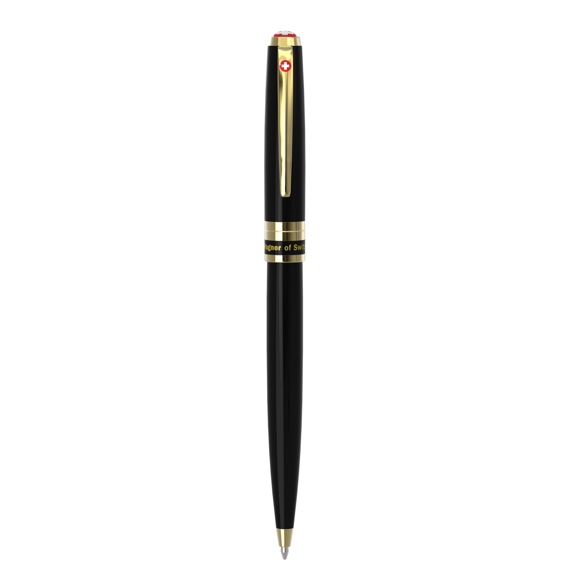SWISS PEN ELEGANCE, black with 14 carat gold accents