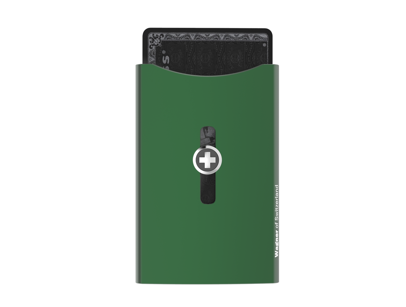 SWISS WALLET ORIGINAL, cardholder with moneyclip, green