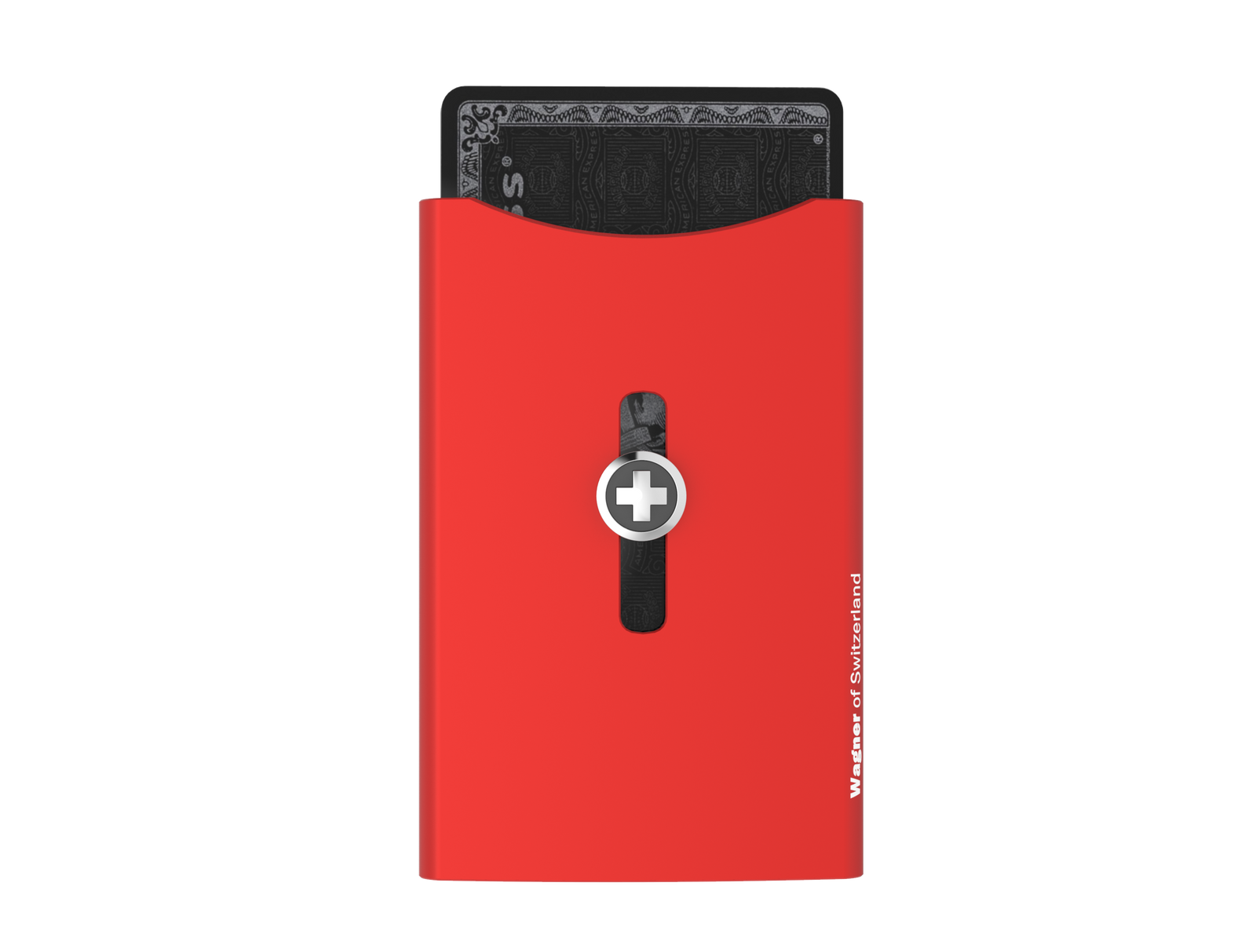 SWISS WALLET ORIGINAL, Cardholder with Money clip, red