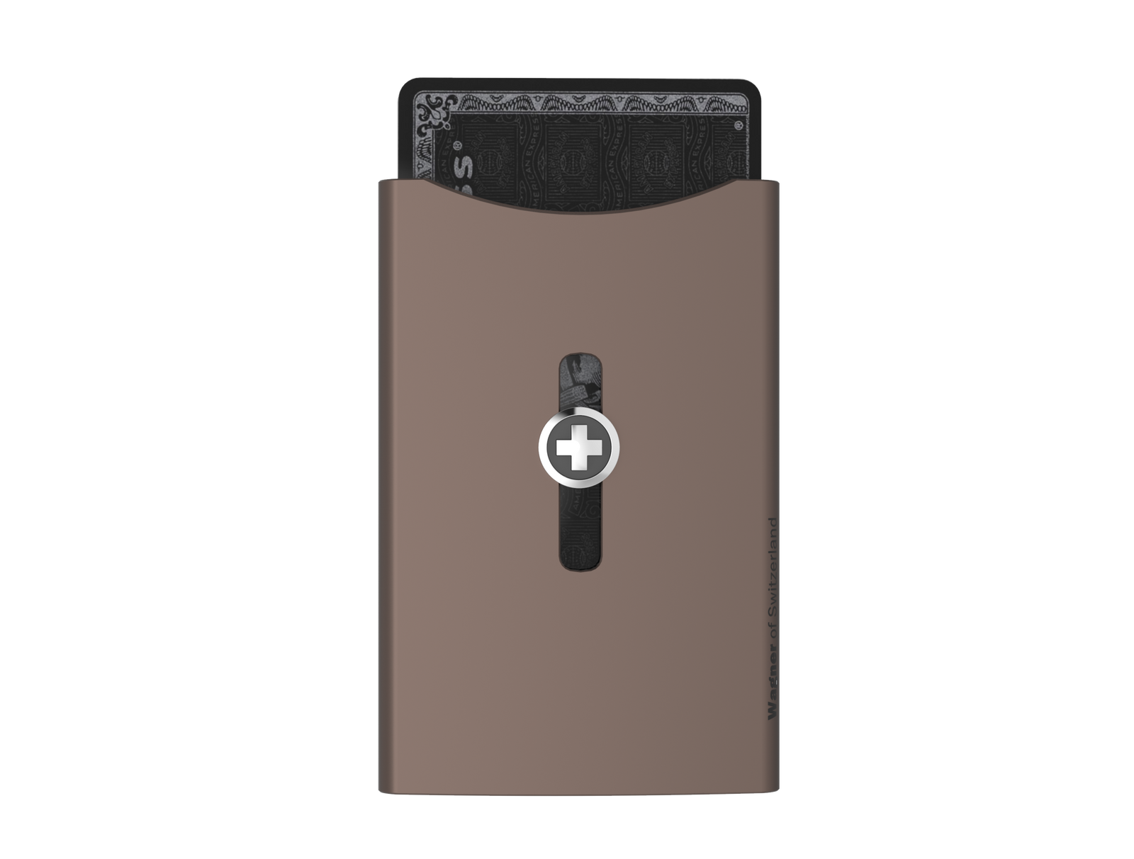 SWISS WALLET ORIGINAL, Cardholder wtih Money clip, bronze