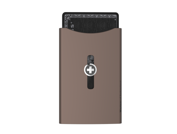 SWISS WALLET ORIGINAL, Cardholder wtih Money clip, bronze - Wagner