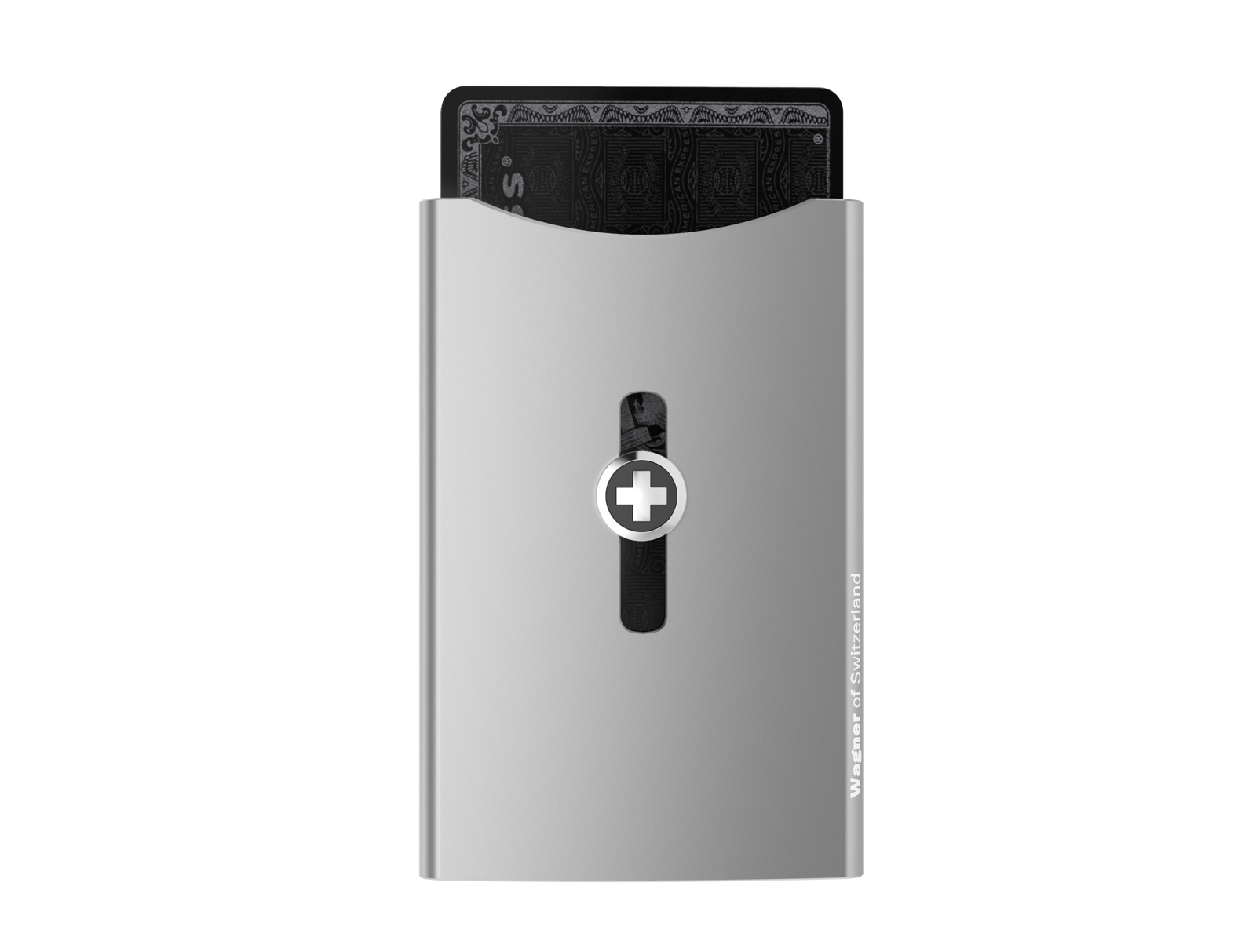 SWISS WALLET ORIGINAL, Cardholder with Money clip, silver